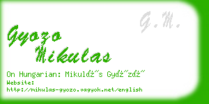gyozo mikulas business card